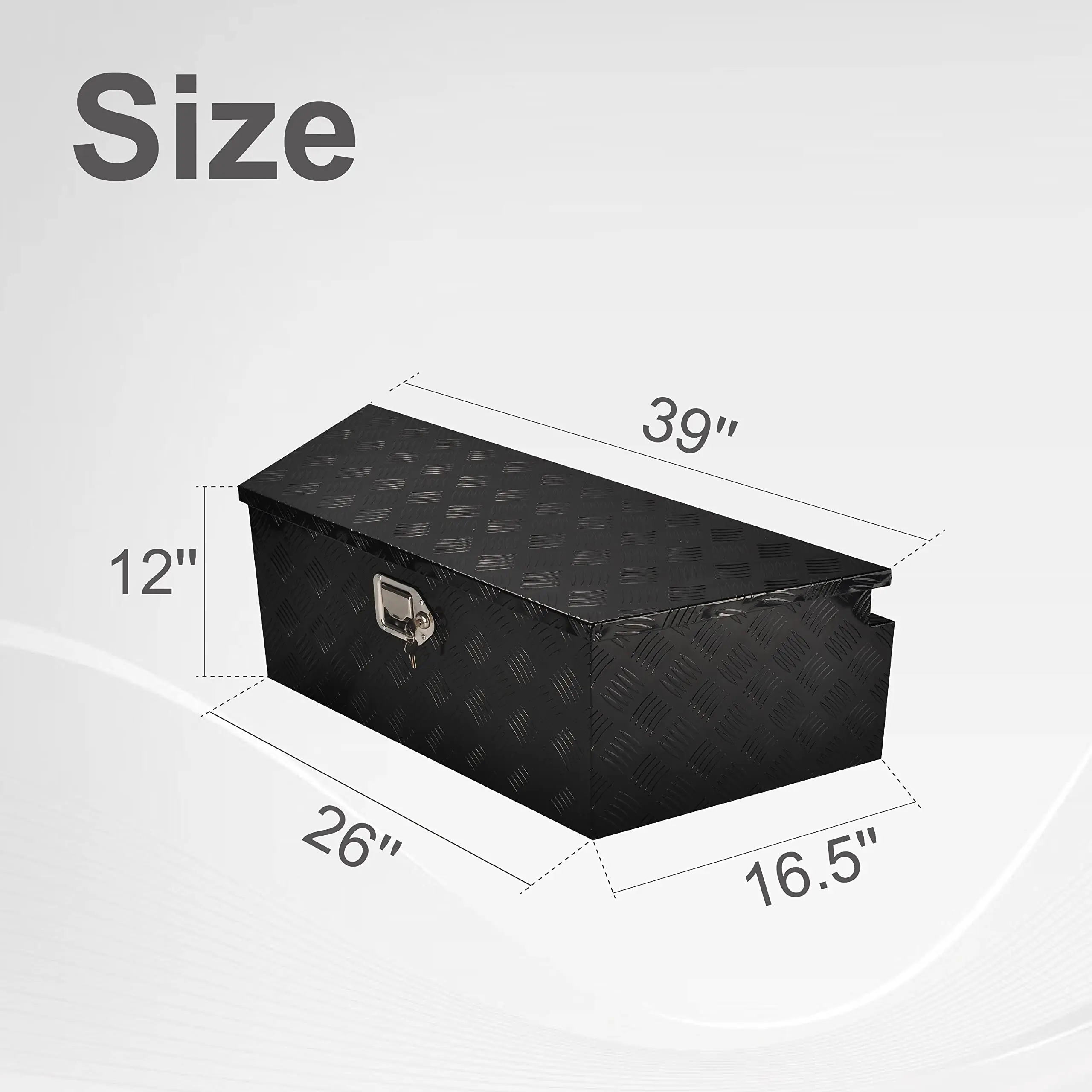 39'' Inch Aluminum Utility Trailer Tongue Tool Box(39