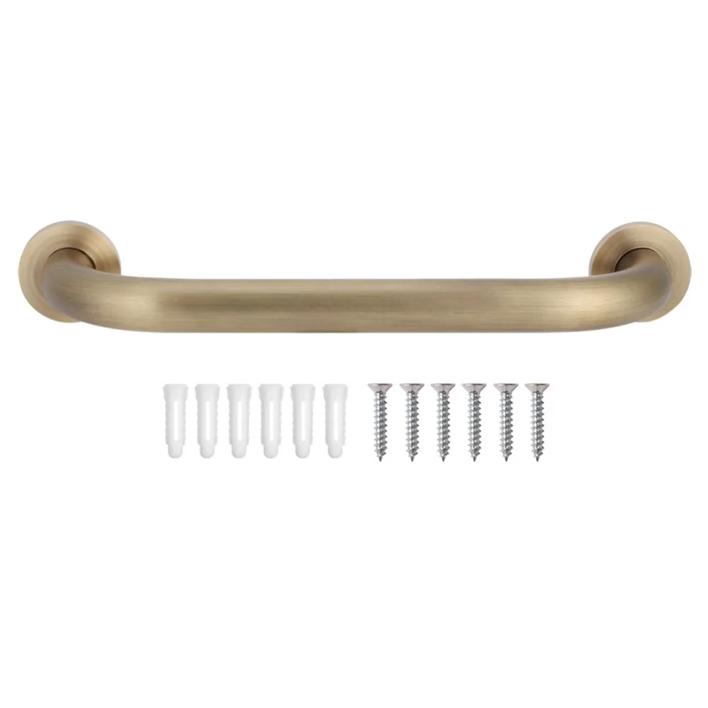 Safety Brass Safety Bathtub Hand Bar Wall Mounted Balance Support Grab Bar Non-Slip Brushed Finish Shower Grab Bar For Elderly