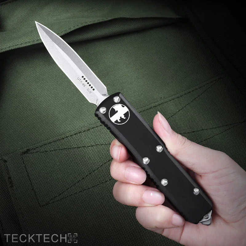 High Ver UTX 85 Knives UTX85 UTX 85 MICRO ULTRA TECH Knife Ultratech D2 Stonewash Blade CNC EDC Combat Tactical Pocketknife