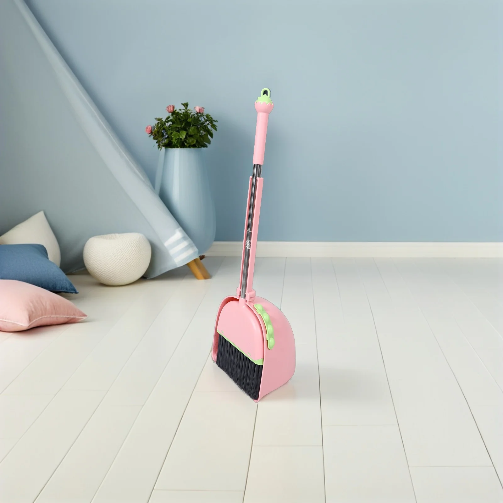 1Set Childrens Broom and Dustpan Set Compact Lightweight Design for Kids Easy Grip Cleaning Tools for Little Hands Indoor Use