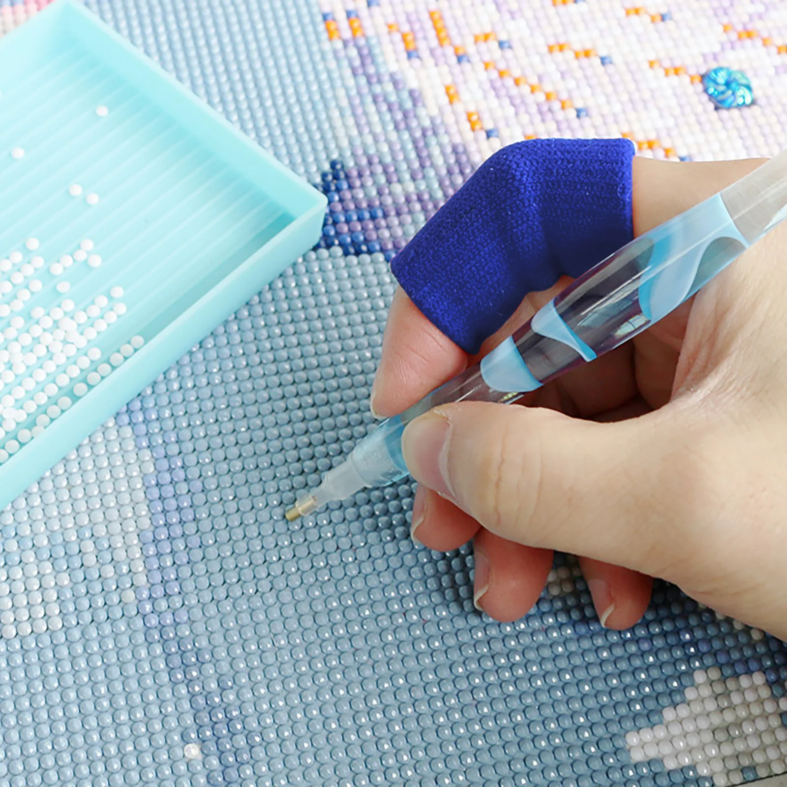 10 قطعة كم الاصبع للحفر اللوحة الخرز الفن الحرفية العمل الغطاء الواقي أصابع اليد حامي والعتاد التبعي