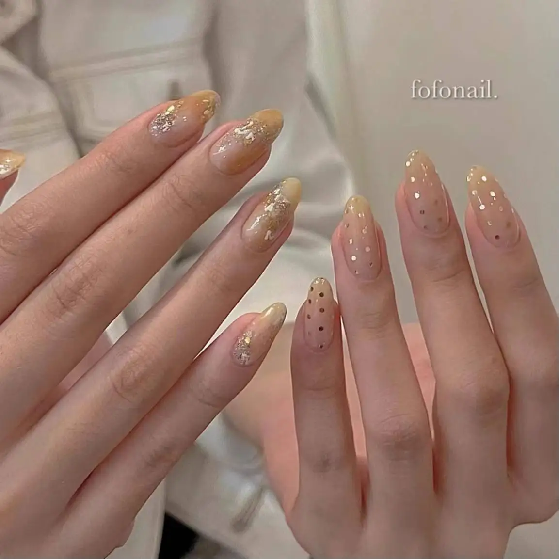 6 زجاجات من زينة الأظافر اللامعة المستديرة مقاس 1 مم، أبيض لؤلؤي، ليزر، لون قوس قزح أسود لامع للأظافر #5