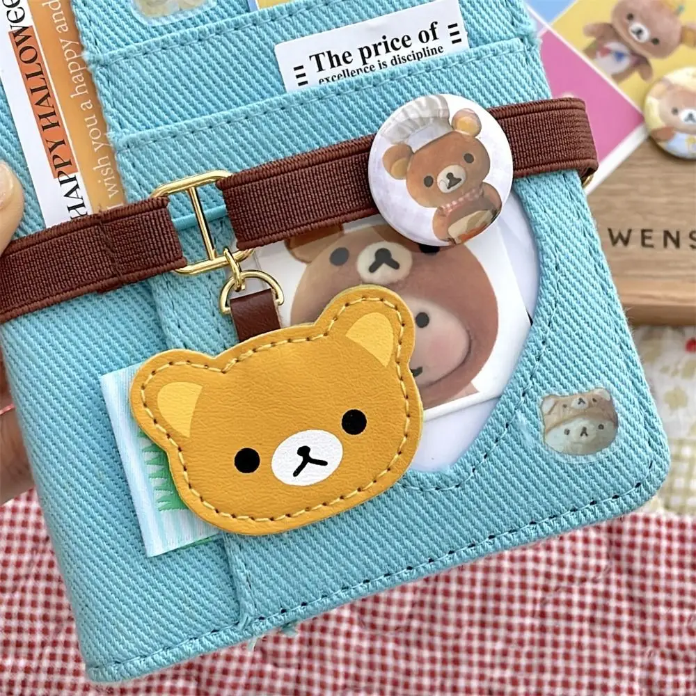 High Quality Cartoon Bear Notebook Straps Adjustable Elastic Band Binding Rope Loose-leaf Notebook Binder Strap DIY Decoration