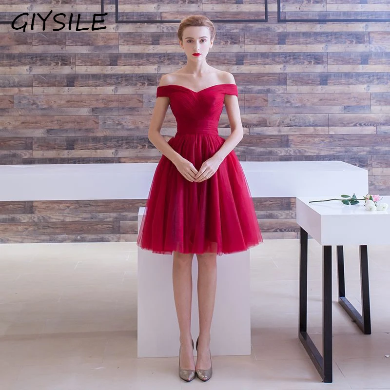 

Elegant Sweet Party Dresses Short Knee-length Tulle Simple Bridesmaid Dress Customized Wedding Evening Gown A-Line Dresses