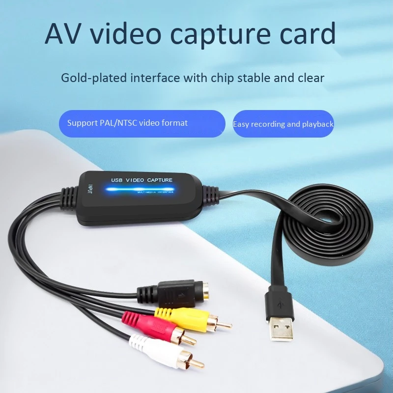 USB 2.0 Video Capture Card Single Channel USB Capture Card AV Capture Device Drive-Free Digital Converter