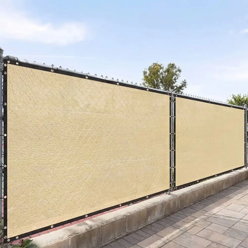 Thickened Balcony Fence Privacy Shade Screen Dust-proof Encrypted Railing Shade Cloth Screen UV Protection with Rope