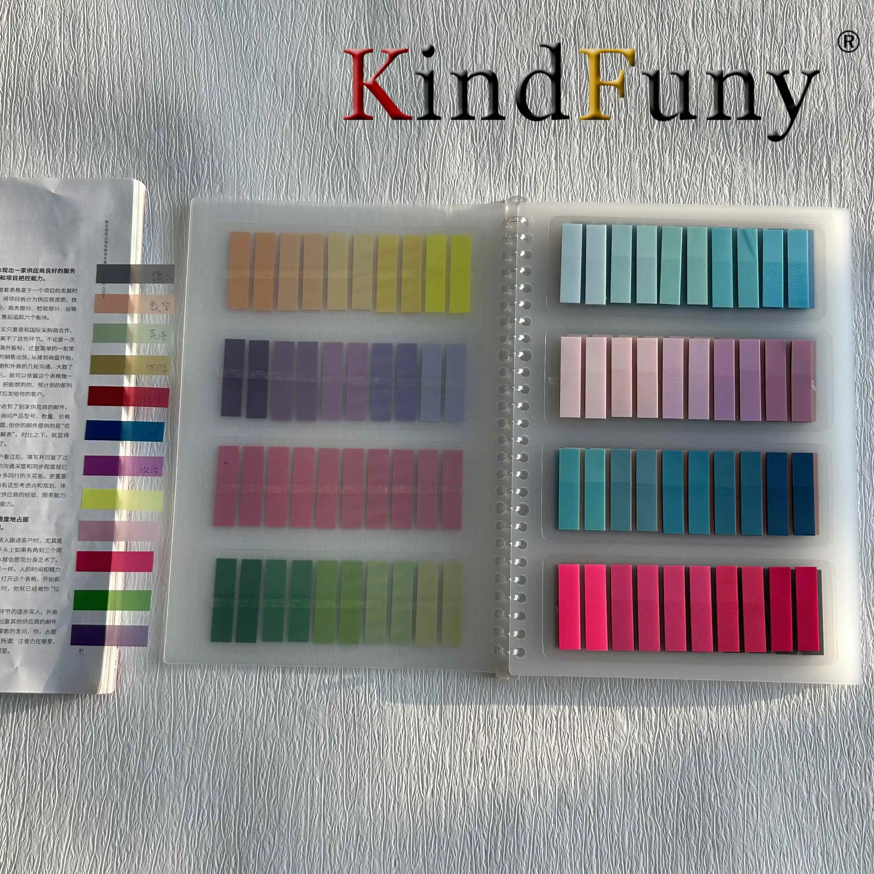 4800 Sheets Transparent Sticky Notes Self-Adhesive Bookmark Memo Pad Index Stationery Notepad for Annotation