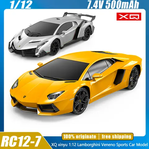 XQ 1:12 Lamborghini Rc Car Veneno Sports Car Remote Control Cars Simulation Sound Light Diecast Car Boy Toy Collection Gifts