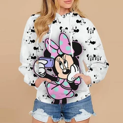 2024 Autumn Street Harajuku Fashion Women's Top Christmas New Mickey and Minnie Pattern Children's Casual Hoodie y2k