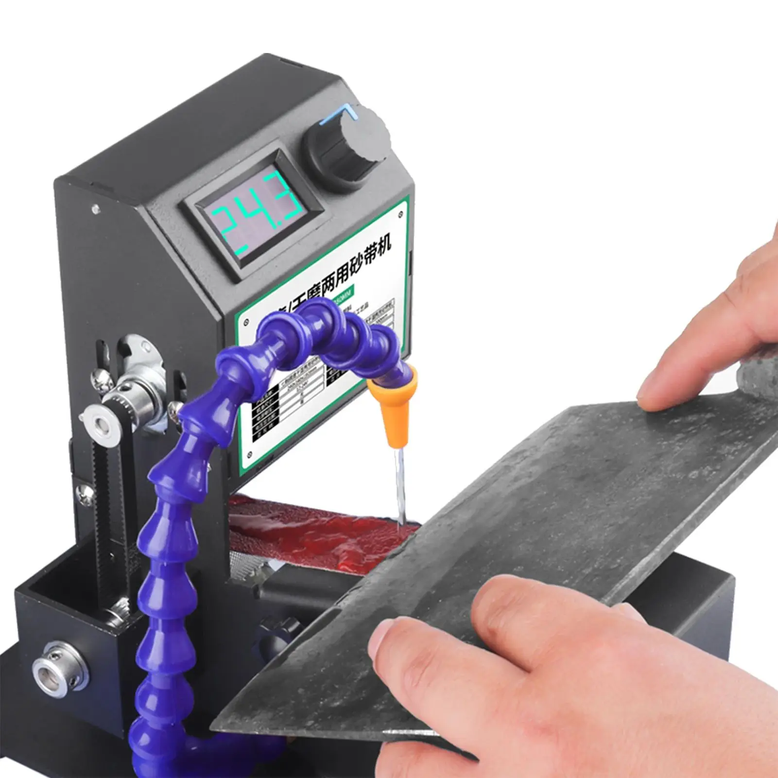 

CX-350W Belt Sander Electric Sanding Polishing Grinding Machine Dry & Wet Sander Grinder for Polishing Wood Acrylic Metal Polish