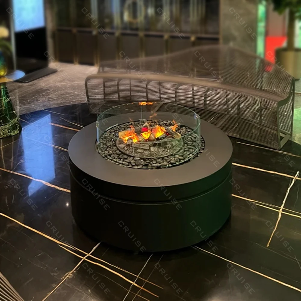 CRUISE Эффективная каминная яма для горения на открытом воздухе, отдельно стоящий камин, 800 мм, деревянная/газовая/альртовая печь, большой камин