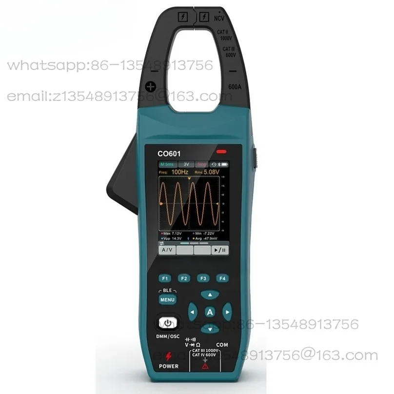 CO601 three-in-one multi-function clamp oscilloscope AC and DC current detection clamp meter Bluetooth connection