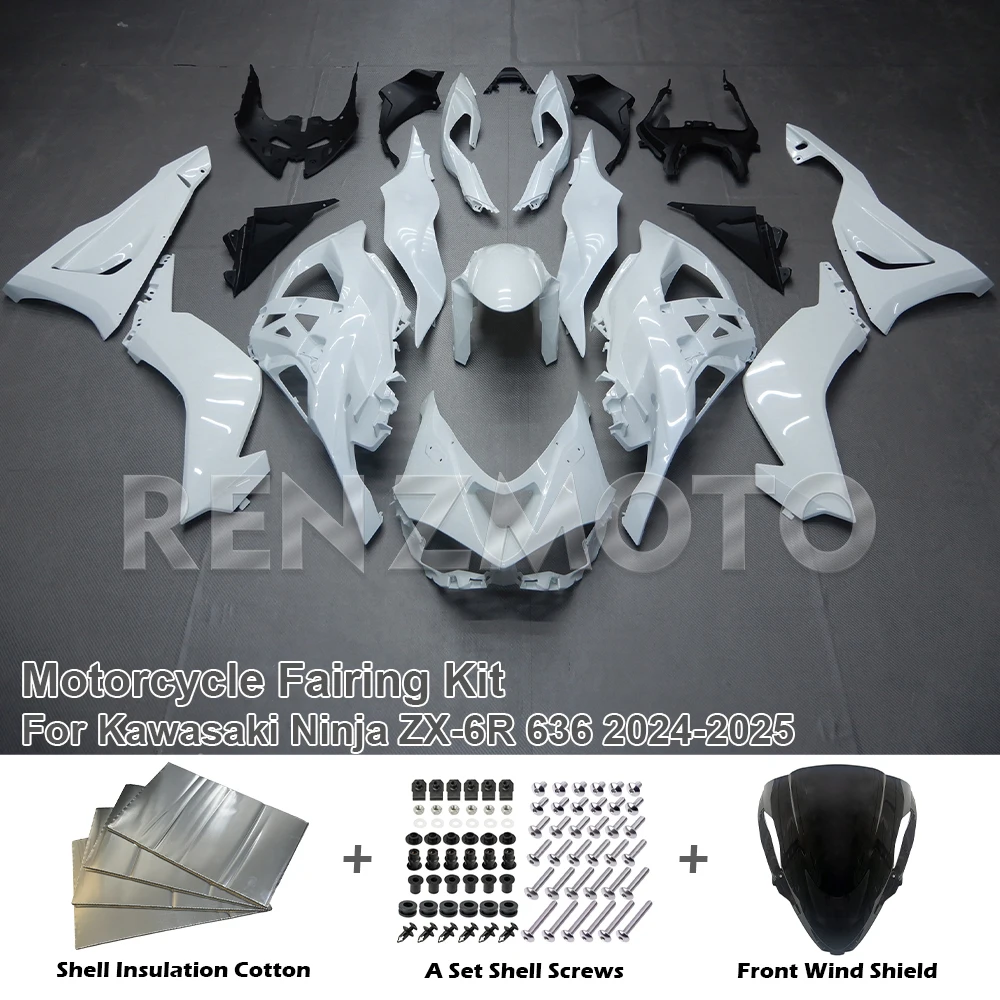 

Для Kawasaki Ninja ZX-6R 636 24-25 комплект обтекателей для мотоцикла, пластиковая защитная пластина, комплект для украшения, аксессуары, корпус K0624-150