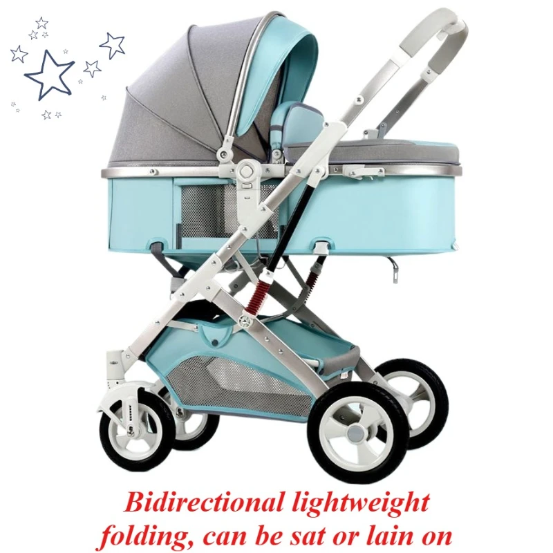 

Коляска двусторонняя легкая складная может сидеть и лежать