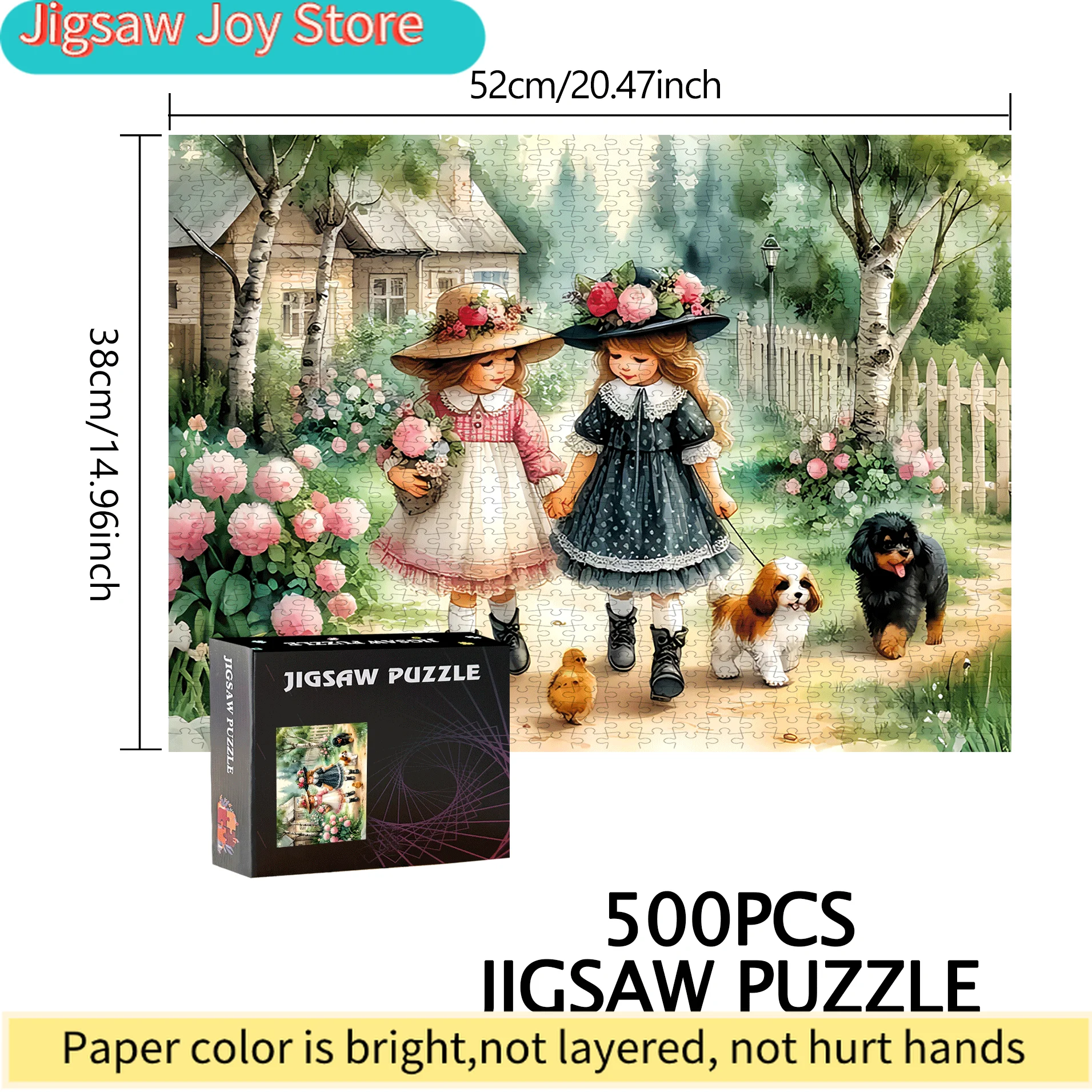 

Пазл «Девочки и щенок» 500/1000 деталей - Подарок - Семейная интерактивная игра - Пазл - Декор для дома - Развивающая головоломка