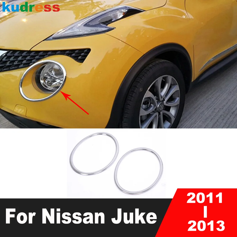 Front Head Light Lamp Cover Trim For Nissan Juke 2011 2012 2013 Chrome Car Headlight Bezel Trims Molding Exterior Accessories