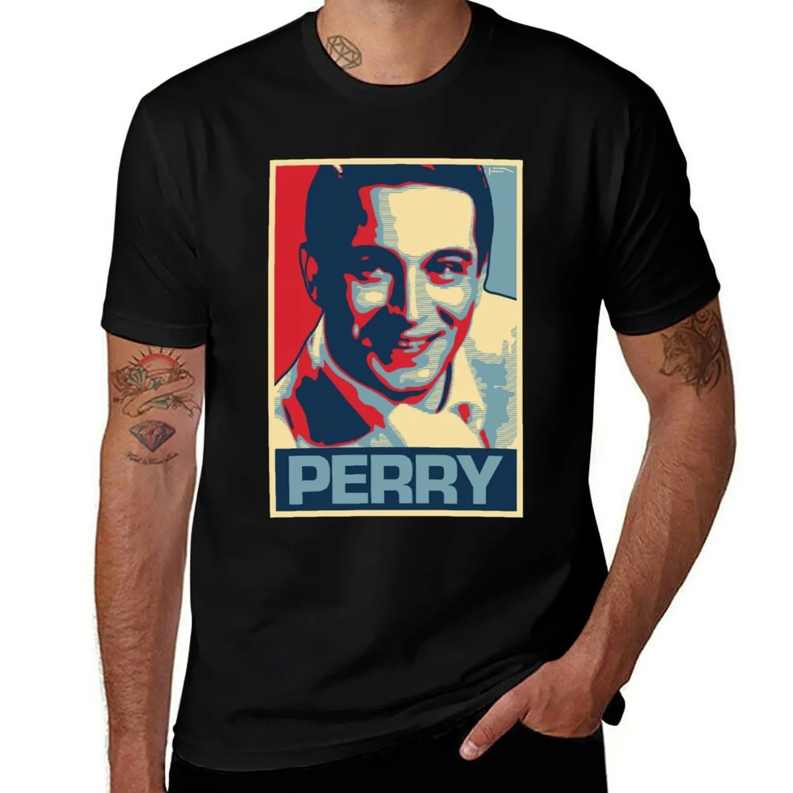 

Perry T-Shirt valentines boutique clothes blue archive customs t shirt for men
