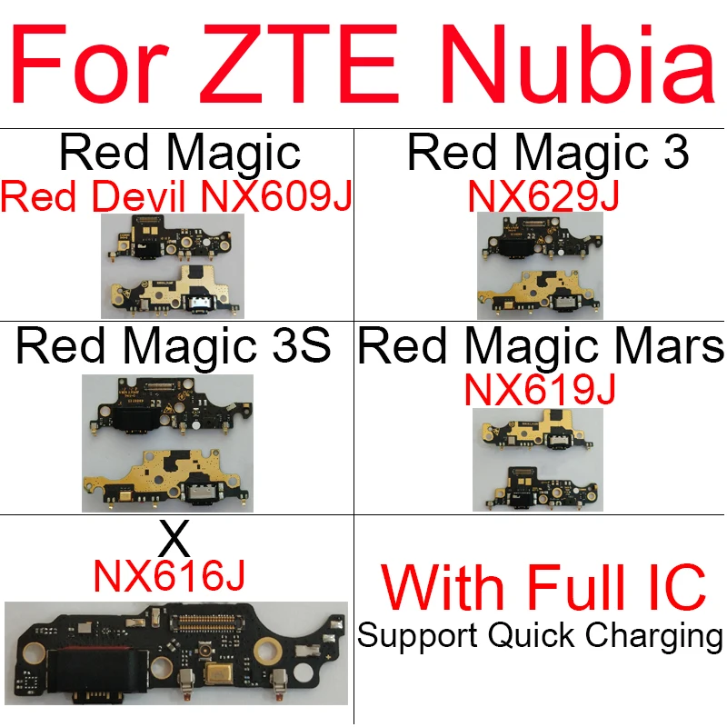 USB Charger Charging Jack Board For ZTE Nubia Red Magic 3 3S Mars X NX616J NX619J NX629J Red Devil NX609J Replacement Parts