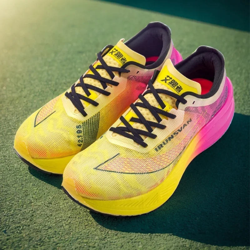 

IRUNSVAN марафонские кроссовки с амортизирующей углеродной пластиной для ладони, дышащая и удобная мужская спортивная обувь