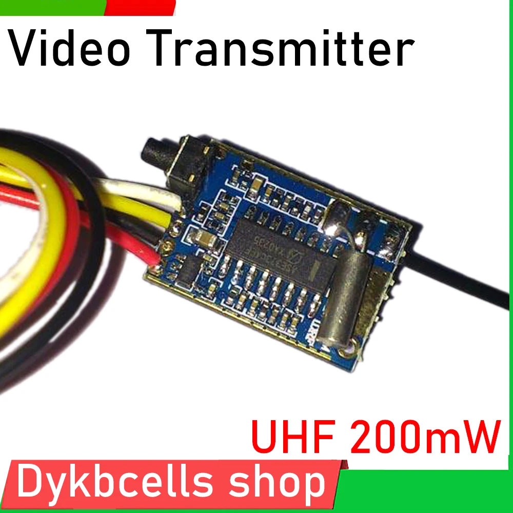 UHF 200MW  16-Channel Audio Video Transmitter  UHF TV Signal Transmitter Wireless Image Transmission UHF Wireless Module