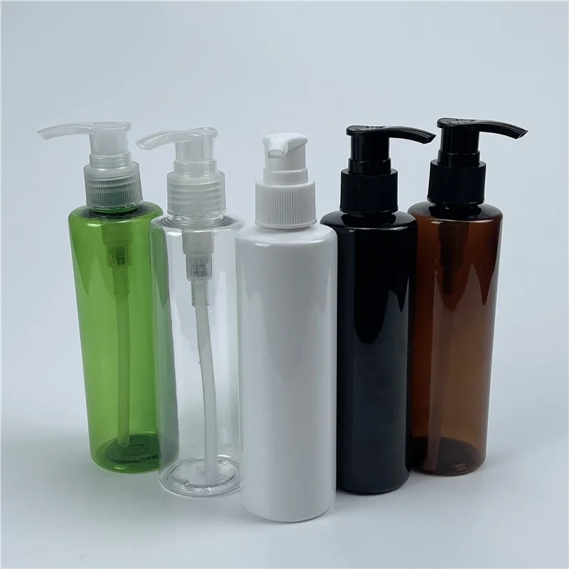 

200ml x 30 Plastic Lotion Pump Flat Shoulder Bottle Shower Gel Cleanser Shampoo Packaging Bottle Empty Cosmetic Lotion Container
