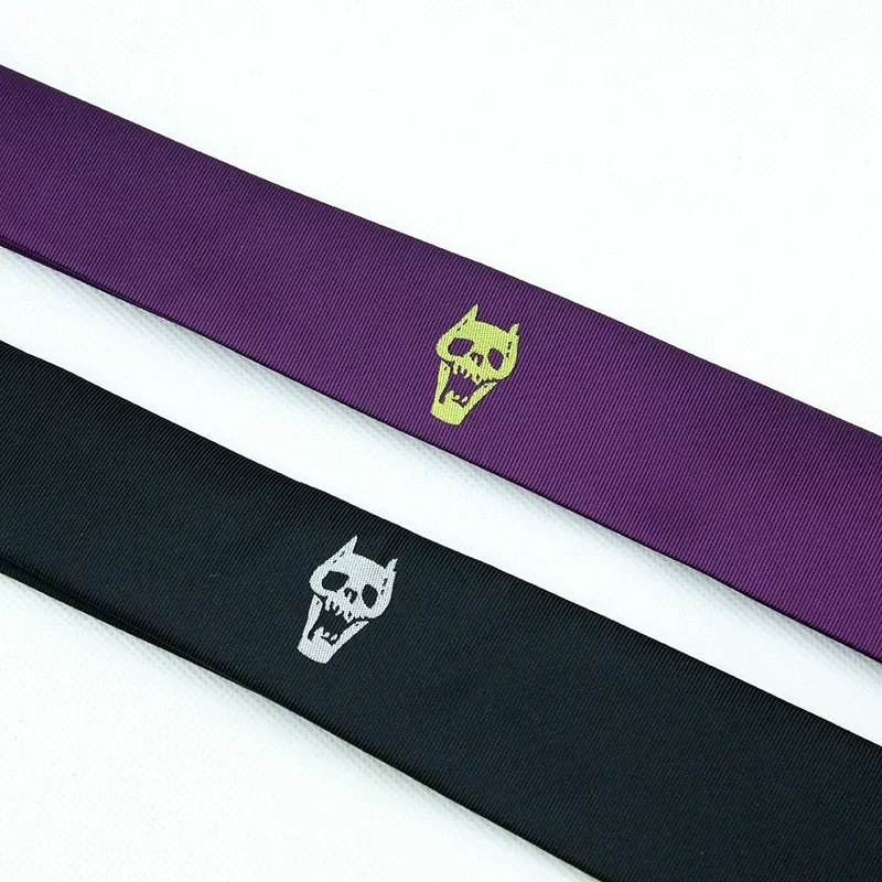 Krawat Anime JoJo Tie Kira Yoshikage Cosplay Unisex Czaszka Krawat Drzwi Nieba Rekwizyt Kostiumu Cosplay