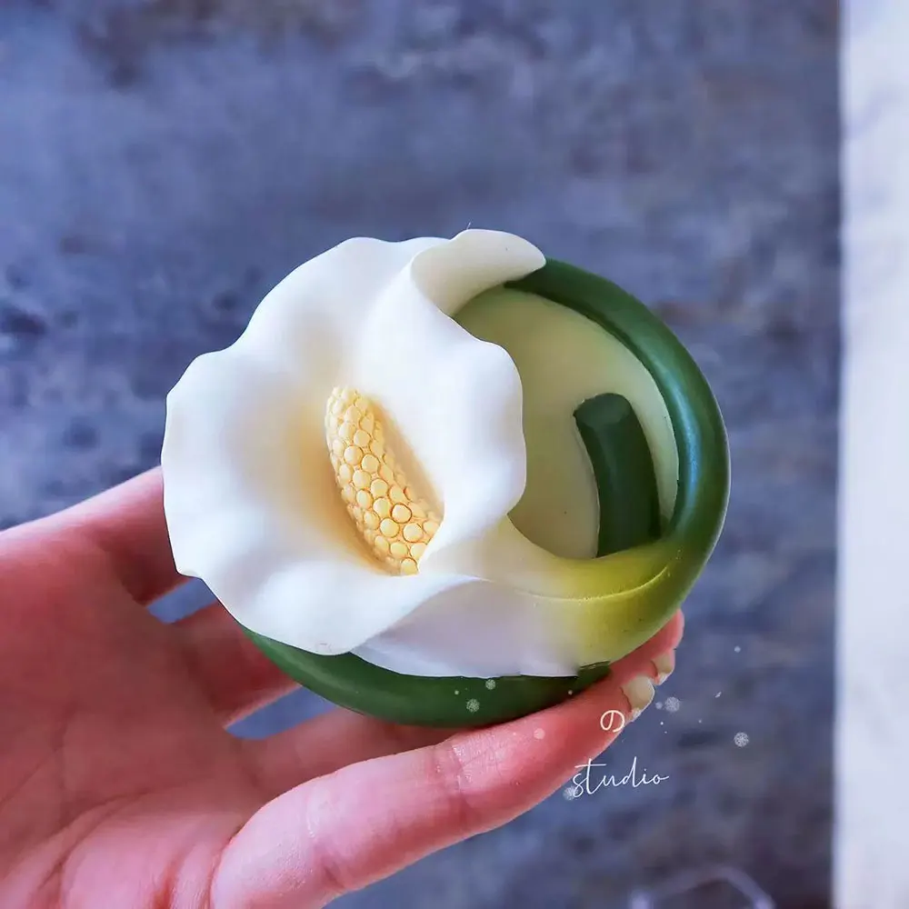 

Calla Lily Flower Silicone Mold Storage Box for Epoxy Resin Plaster Clay, Candle Holder Jewelry Box, Home Decor DIY Tool
