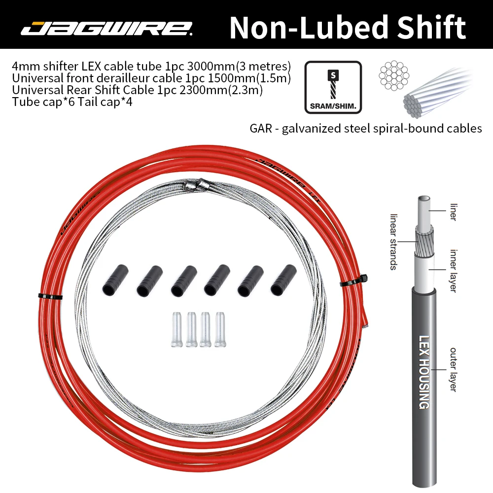 JAGWIRE 2-3meters MTB Road Bike Bicycle Derailleur  Weaving Housing Tube Shifting Set For Shimano Sram Road Bike