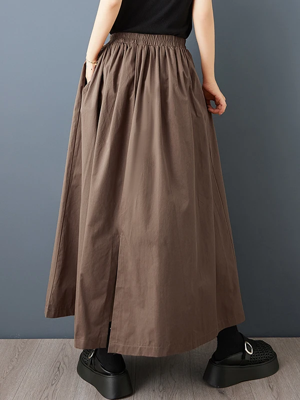 

Летняя коллекция 2025: Новая свободная юбка миди А-силуэта из чистого хлопка с расклешенным подолом для повседневной носки и офиса. Доступно в Китае.