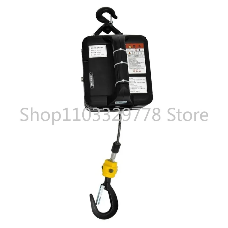 500KG Electric Hoist Portable Electric Hand Winch Traction Block Electric Steel Wire Rope Lifting Hoist Towing Rope 220V/110V