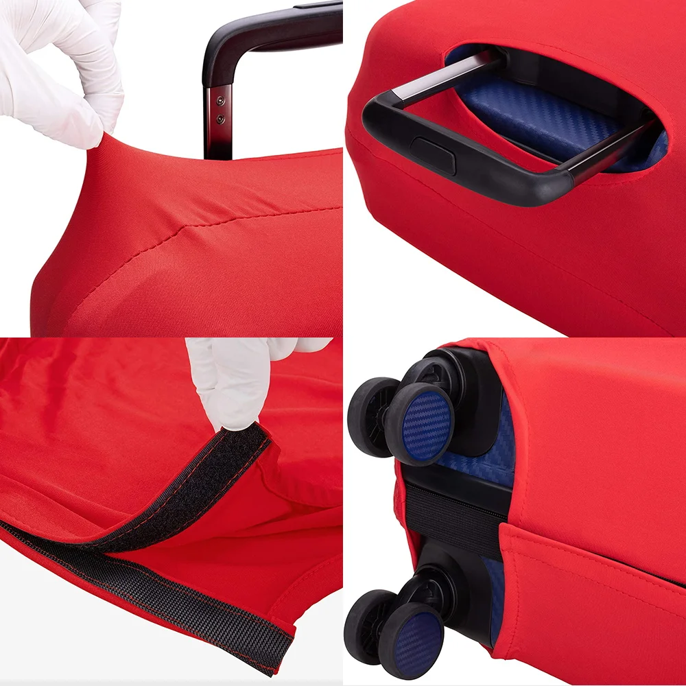 Funda de equipaje resistente a los arañazos, cubierta gruesa de accesorios de viaje, Fundas protectoras para carrito con estampado de perro, aplicable a maleta de 18-28 pulgadas