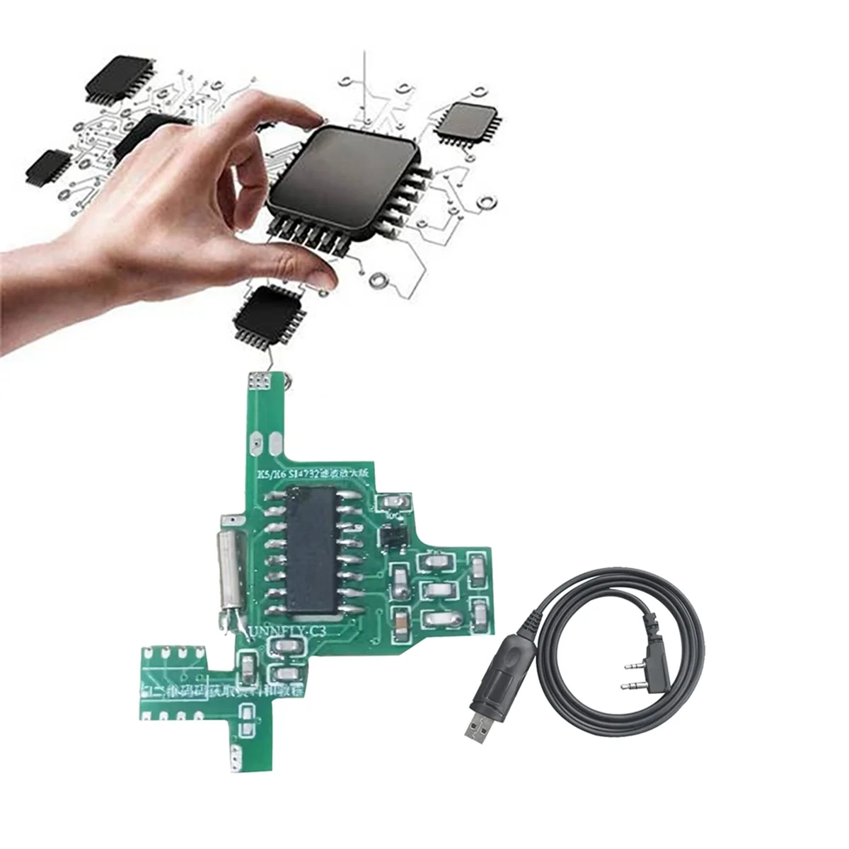 Quansheng Intercom Modificação Módulo, Filtro, Versão Amplificada, Cabo de Programação USB, UVK5, UVK6, SI4732