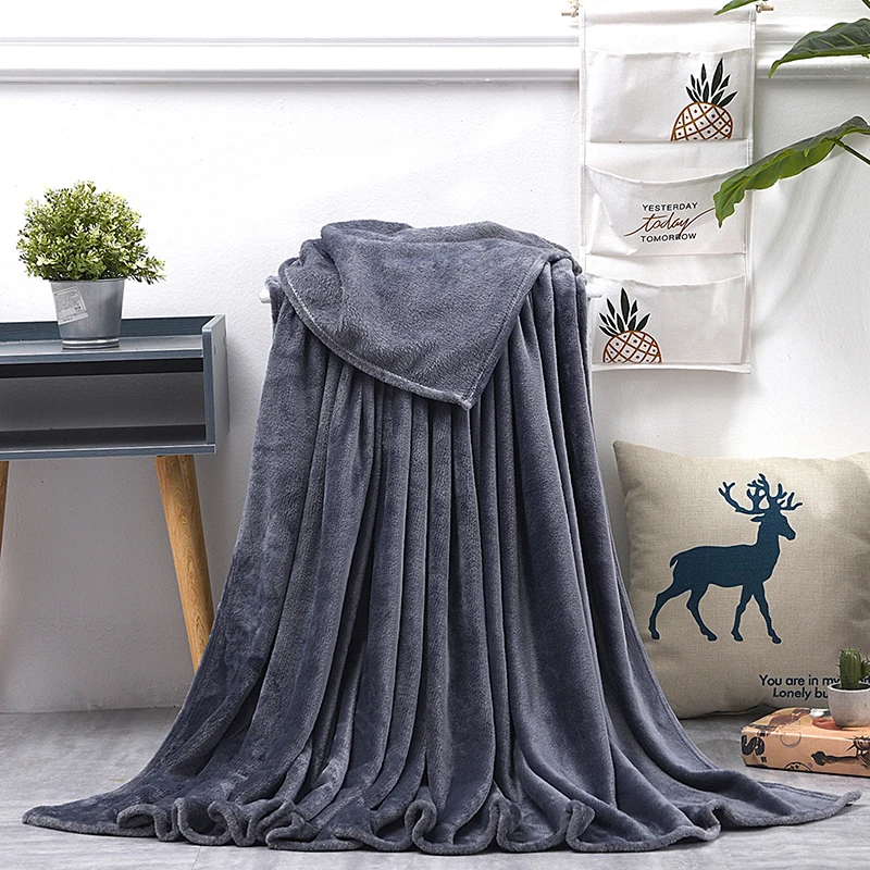 70*50cm Soft Warm Blankets For Beds Winter Mink Throw Solid Sofa Cover Bedspread Winter Plaid Blankets  Winter Sheet Bedspread