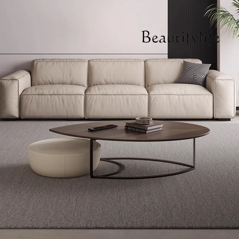 Italian minimalist small living room home simple leaf-shaped tea table