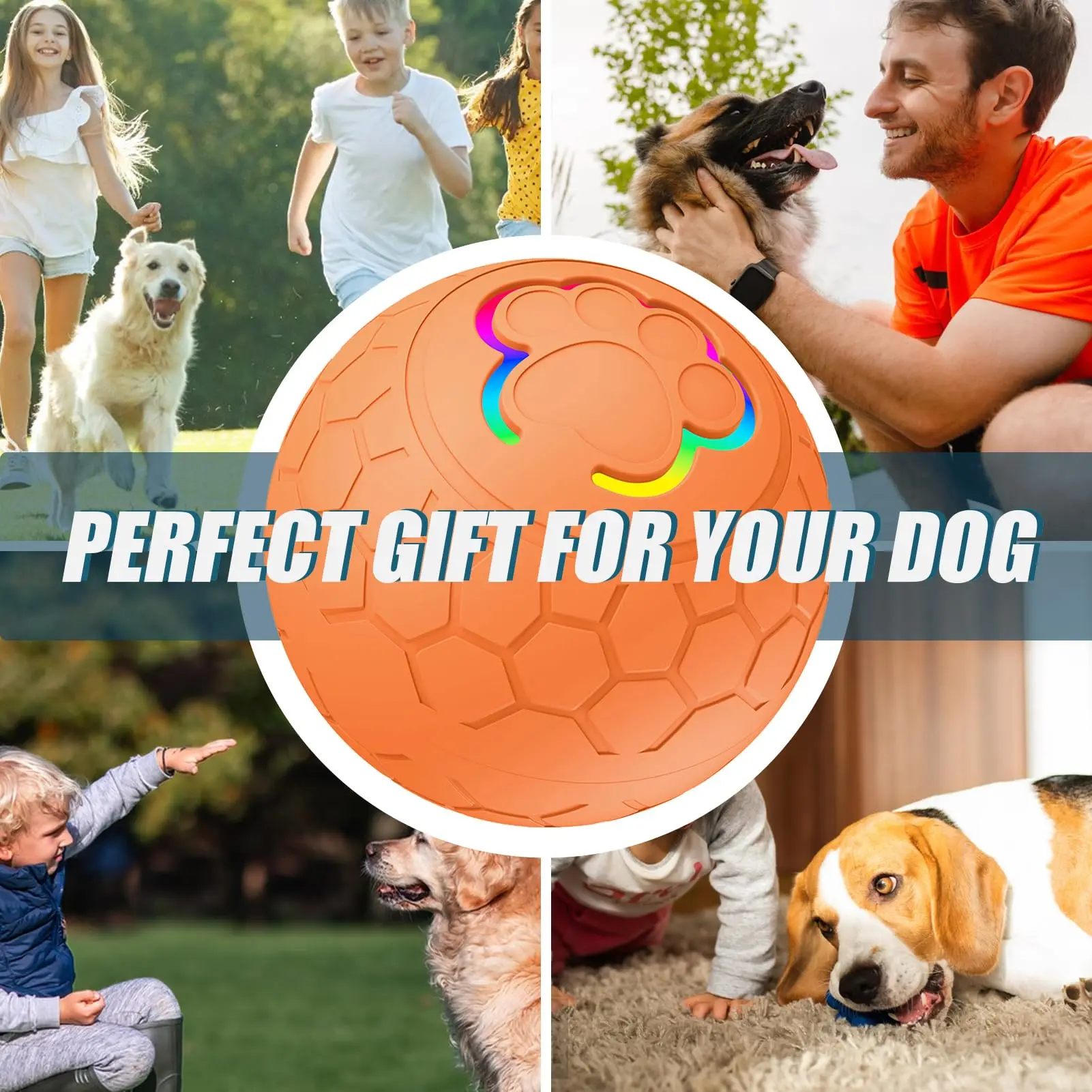 Active Roling Ball for Dogs - 2.2" Sturdy Motion Actived Interactive Dog Ball for Puppy/Small/Medium Dogs, USB Rechargeable Ball image 5