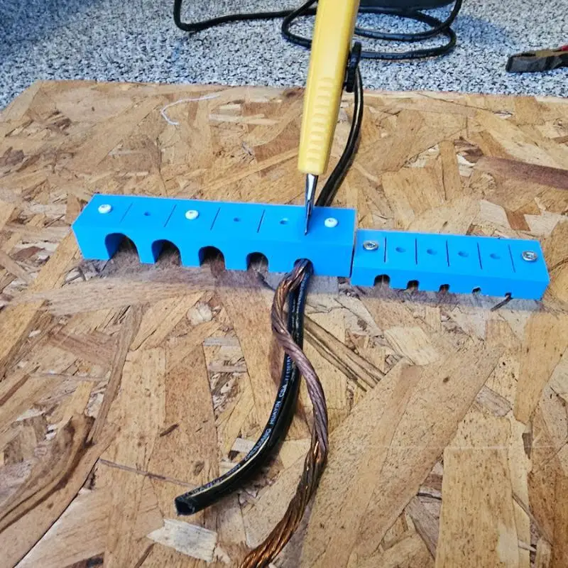 Kabelabisoliervorrichtung, 10 Größen, Kabelabisolierwerkzeug, 3D-gedruckter Kunststoff-Kabelabisolierhalter für das Recycling von Kupferdraht, Elektro – Detail 6