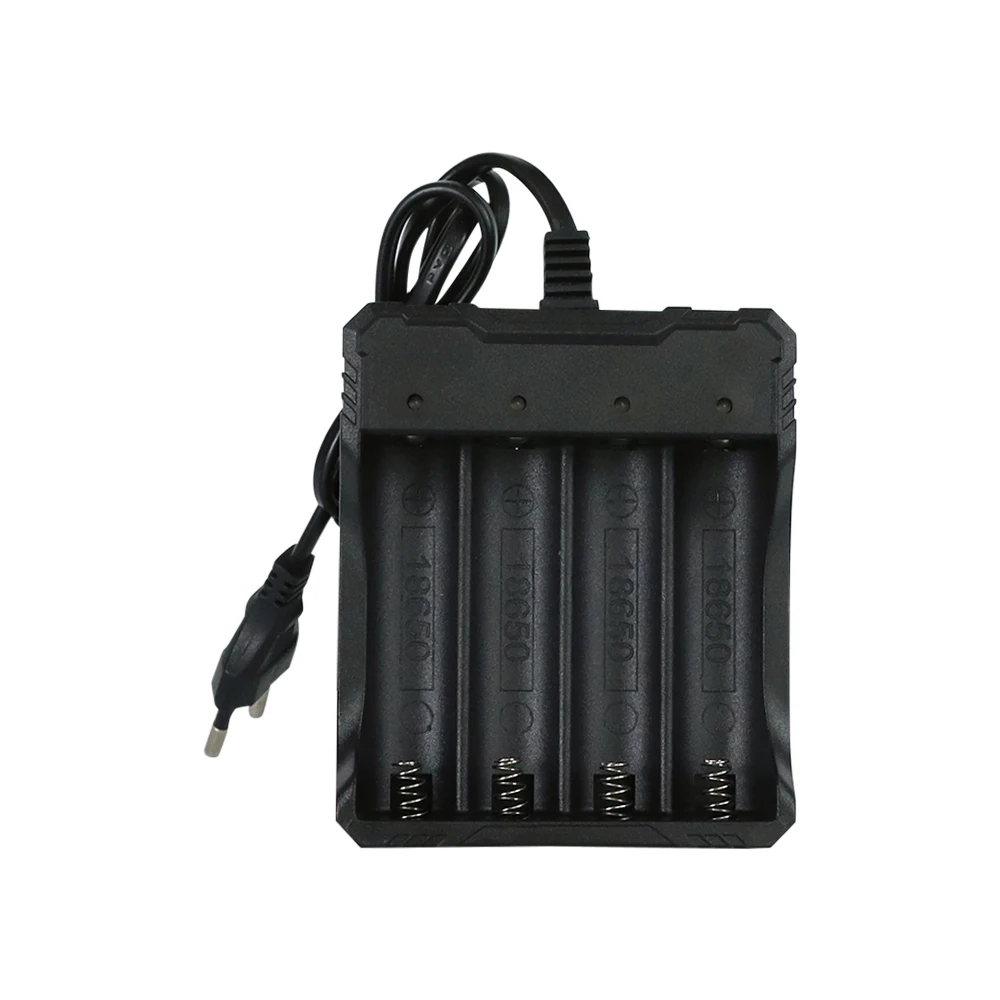 EU Plug Li-ion Battery Charger DC 4.2V 1.2A Output 4 Slots For 18650 Rechargeable Lithium Battery Factory Price Without Battery