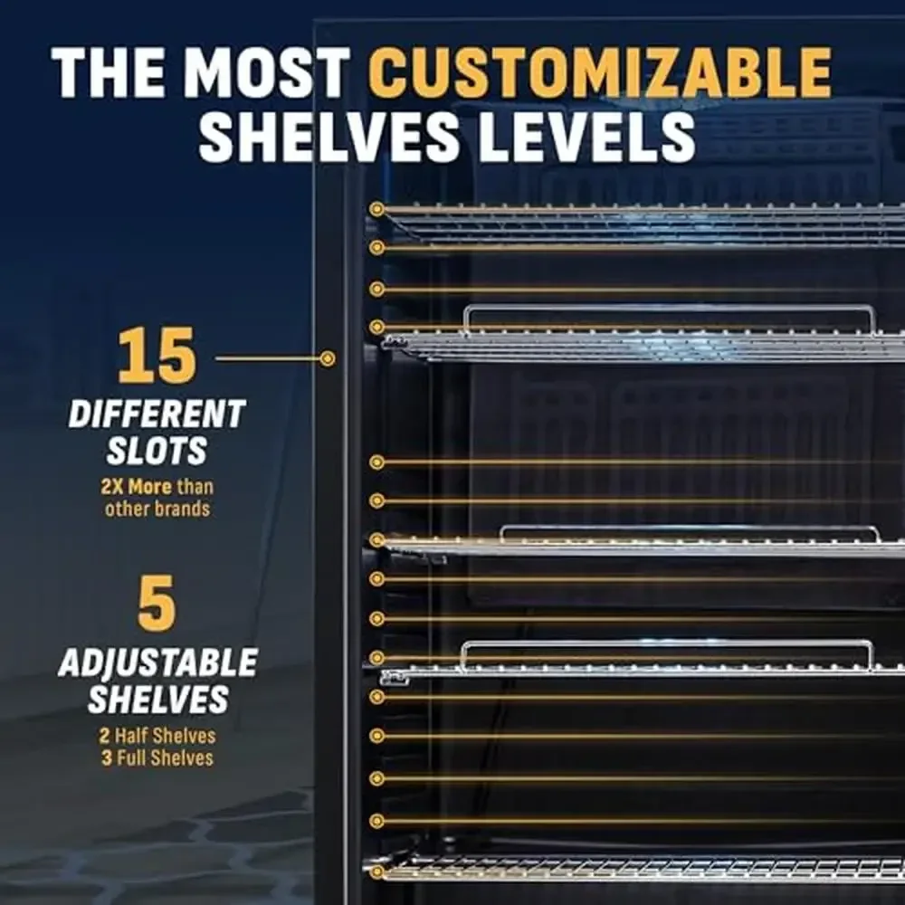 Versatile Stainless Steel 126-Can Beverage Cooler Adjustable Shelves Mini Fridge