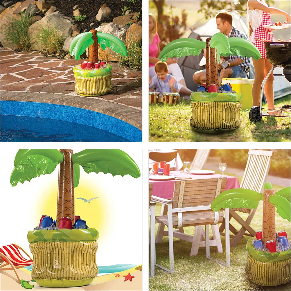 

1pc PVC Ice Bucket Inflatable Cooler Beer Holder Foldable Portable Summer Coconut Shape Heat Insulation Keeps