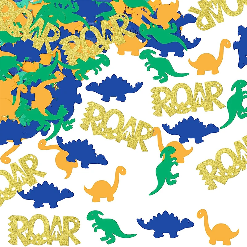 100 Pcs Dinosaur Confetti Jurassic Dinosaur Table Confetti Birthday Baby Shower Dino Jungle Theme Party Supplies