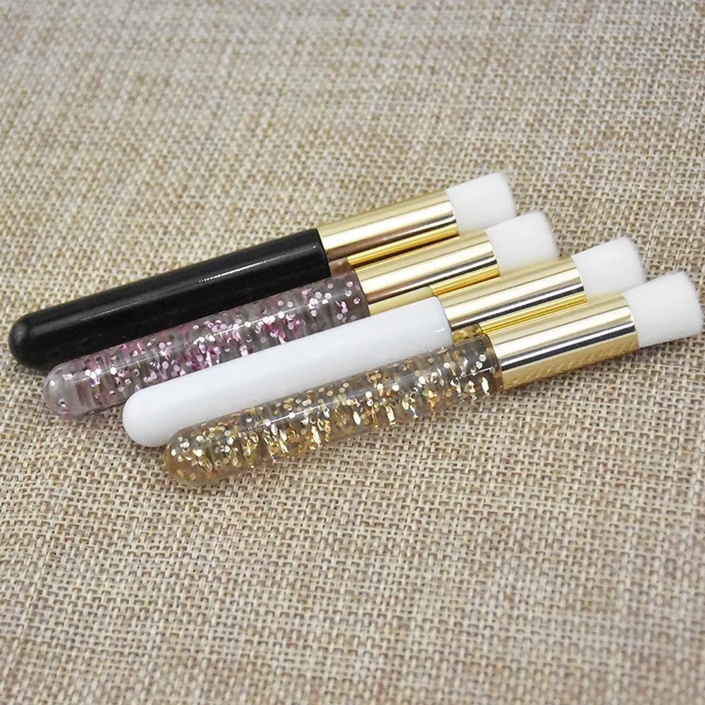 Profesjonalna szczoteczka do czyszczenia szamponu do przedłużania rzęs Różowa błyszcząca pianka do podnoszenia rzęs Narzędzia do czyszczenia nosa i twarzy