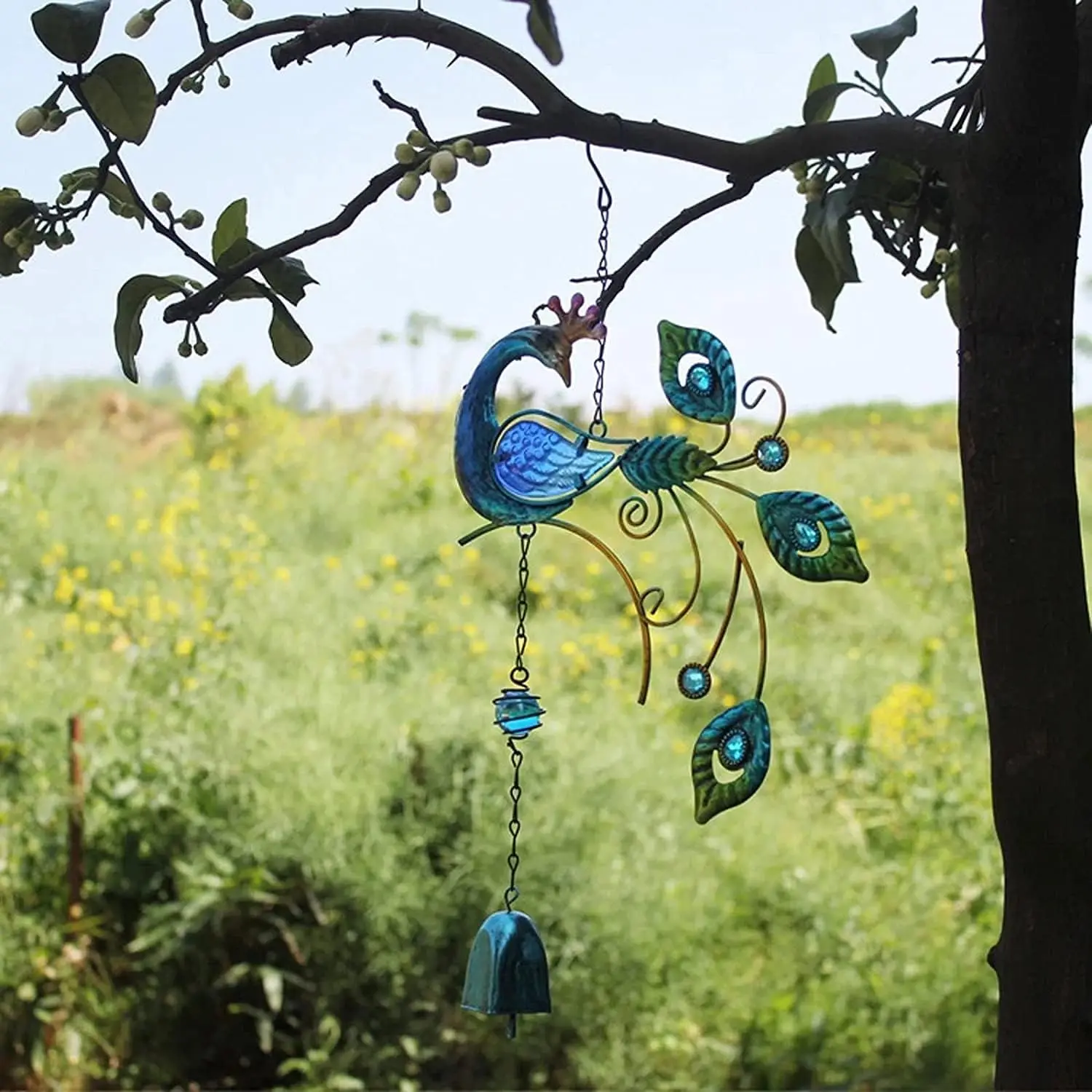 A Pair of Wind Chimes Garden Wind Chimes Window Balcony Yard Home Wall Hanging Bells Ornament Decoration