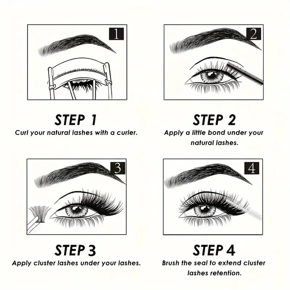 Blooming - Style False Eyelashes, Thick And Natural Slender False Eyelashes, Reusable Wispy Eyelashes Extension Makeup Tool,