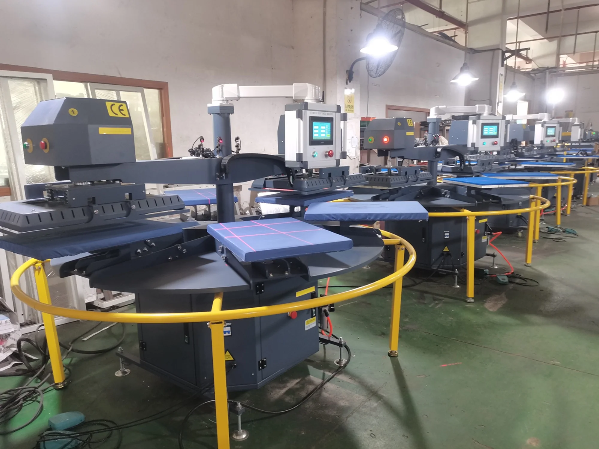 J Factory 6 Platen Automatic Pneumatic Sublimation Rotary Six Worktable DTF Heat Press Machine Garment Sublimation Presser 40*60