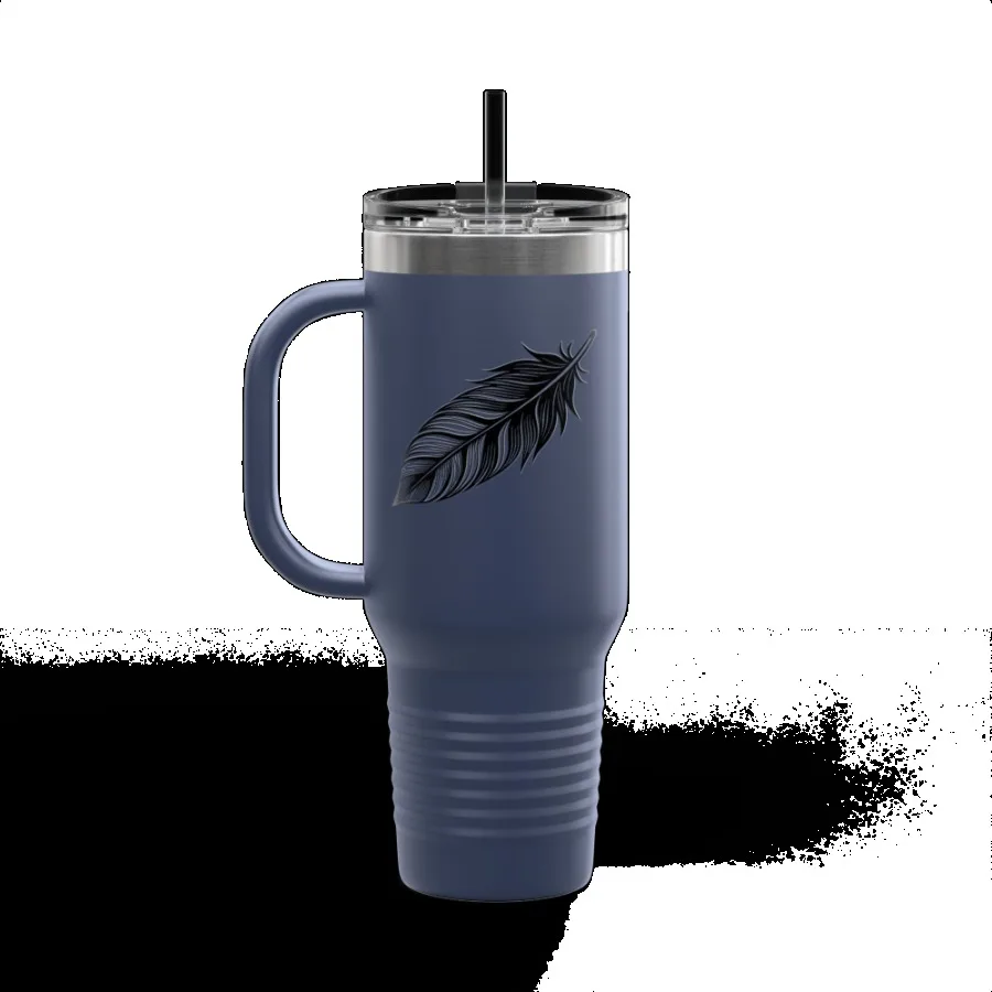 

Tumbler for New York Commuters Stainless Steel Feather Insulated Travel Mug