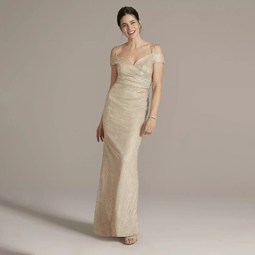 

Women's Formal Evening Gowns Sleeveless Spaghetti Strap Cocktail Evening Dresses Straight Off Shoulder Elegant Formal Dresses