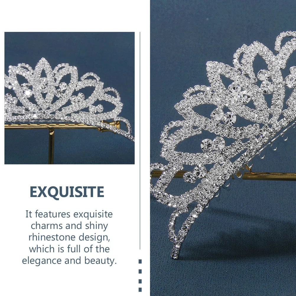 

Alloy Rhinestone Tiara Crown Headdress for Wedding Party Princess Costume Fancy Dress Decoration Event Shine
