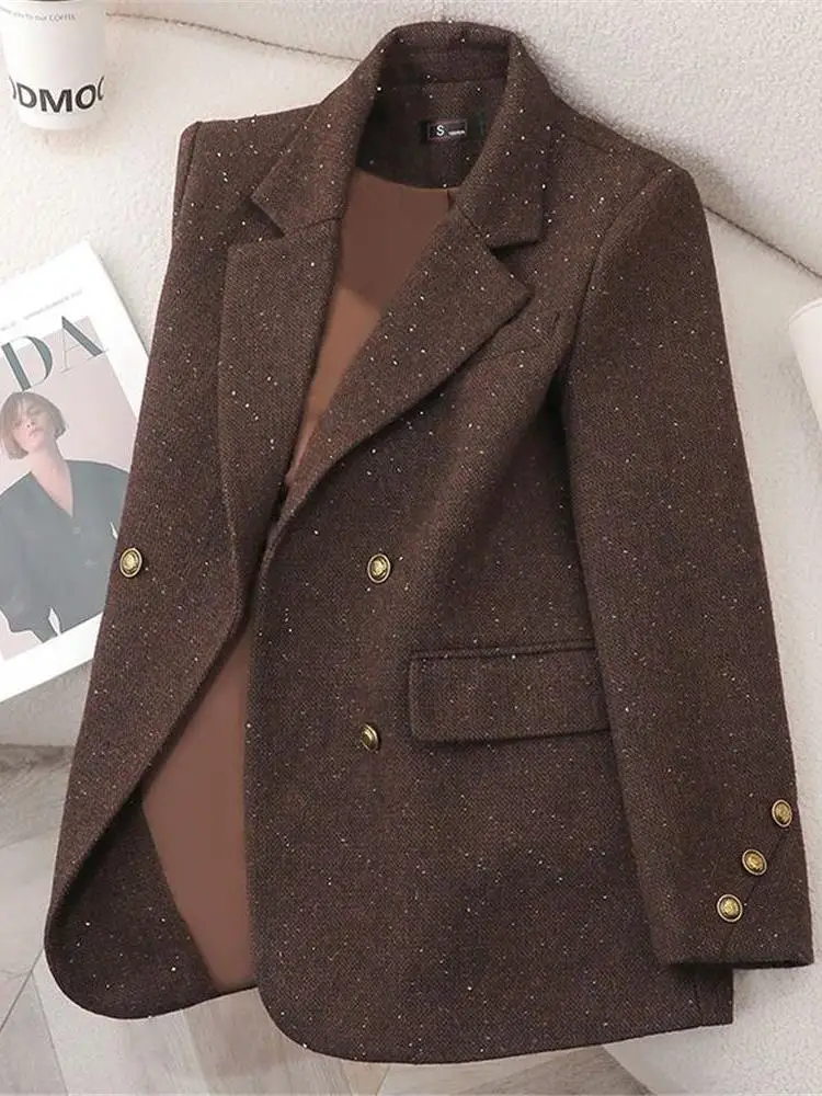 Bla Slim Fit Casual Faionable Kleiner Anzug Frühling Herbst Doppelknopf Professioneller koreanischer Sle Cleanfit Damenanzug