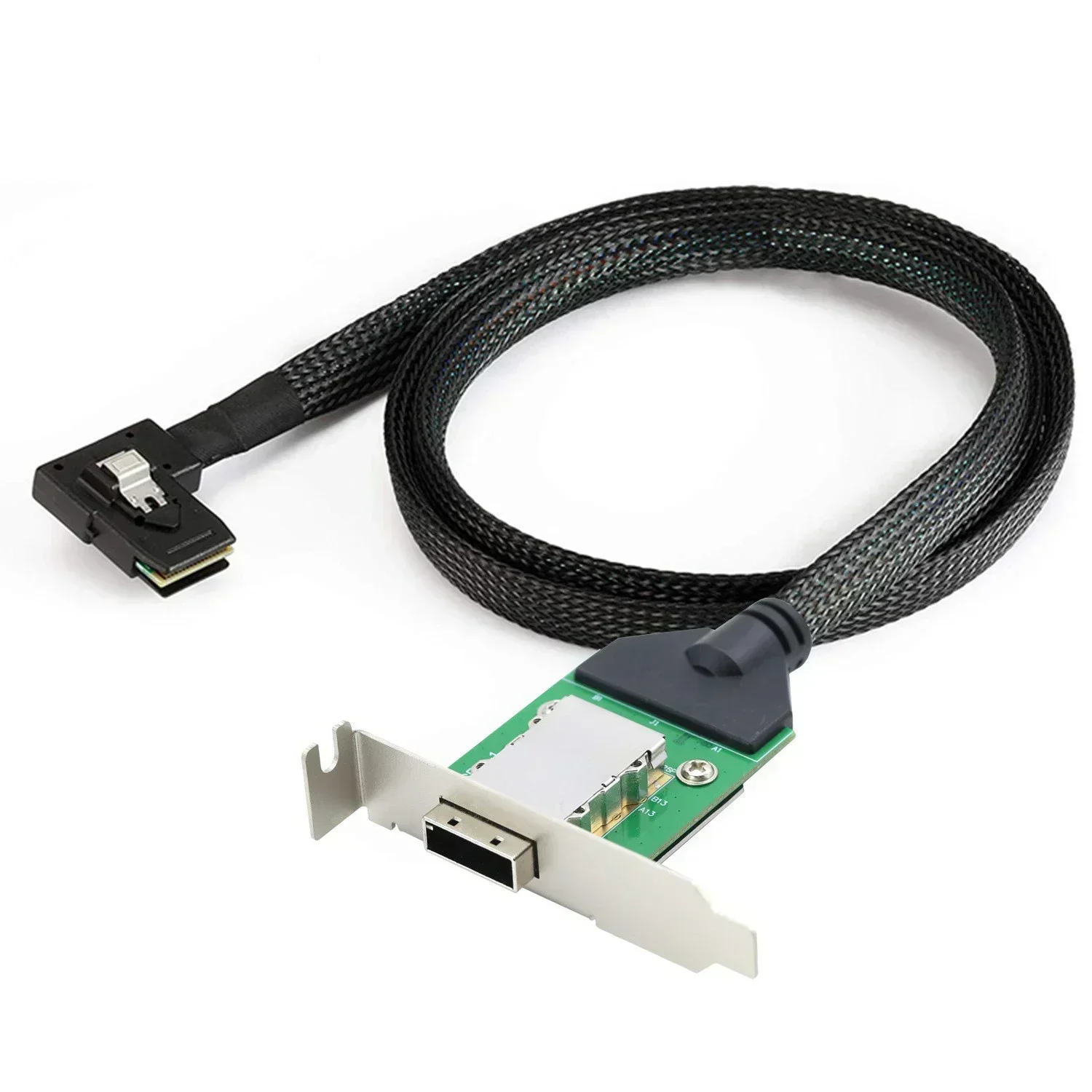 Mini SAS 8087 Left Bend to HD SFF-8088 Female with lower baffle Conversion Cable for Server Adapter Card