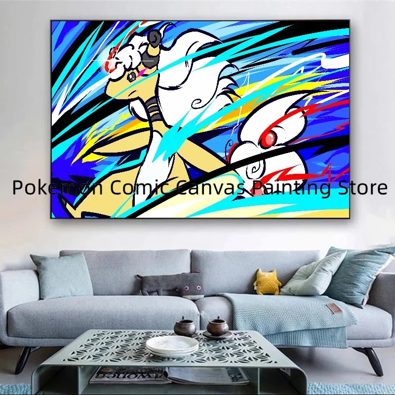 Japan Surrounding Anime Pokemon Artwall Stickers and Posters Picture Canvas Bedroom Room Decoration High Quality Children's Gift